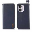 For Xiaomi Redmi 13C 4G/5G/Poco C65/Poco M6 KHAZNEH Nappa Top Layer Cowhide Leather Phone Case(Blue) - 1