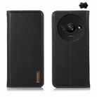 For Xiaomi Redmi A3 KHAZNEH Nappa Top Layer Cowhide Leather Phone Case(Black) - 1