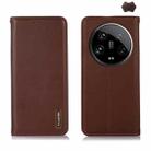 For Xiaomi 14 Ultra KHAZNEH Nappa Top Layer Cowhide Leather Phone Case(Brown) - 1