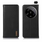 For Xiaomi 14 Ultra KHAZNEH Nappa Top Layer Cowhide Leather Phone Case(Black) - 1