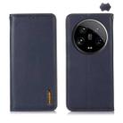 For Xiaomi 14 Ultra KHAZNEH Nappa Top Layer Cowhide Leather Phone Case(Blue) - 1