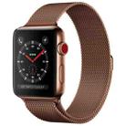 For Apple Watch Series 9&8&7 41mm / 6 & SE & 5 & 4 40mm / 3 & 2 & 1 38mm Milanese Loop Magnetic Stainless Steel Watch Band(Bronze Gold) - 1