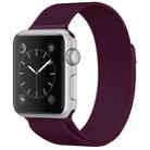 For Apple Watch Series 7 41mm / 6 & SE & 5 & 4 40mm / 3 & 2 & 1 38mm Milanese Loop Magnetic Stainless Steel Watch Band(Wine Red) - 1