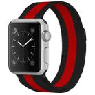 For Apple Watch Ultra 49mm&Watch Ultra 2 49mm / Series 9&8&7 45mm / 6 & SE & 5 & 4 44mm / 3 & 2 & 1 42mm Milanese Loop Magnetic Stainless Steel Watch Band(Black Red) - 1