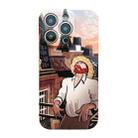 For iPhone 14 Pro Precise Hole Oil Painting Pattern PC Phone Case(Tower) - 1