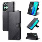 For vivo Y35+ 5G/Y35m+ 5G/Y27 4G AZNS Sheepskin Texture Flip Leather Phone Case(Black) - 1