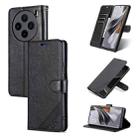 For vivo X100 5G AZNS Sheepskin Texture Flip Leather Phone Case(Black) - 1