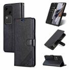 For vivo S18 AZNS Sheepskin Texture Flip Leather Phone Case(Black) - 1