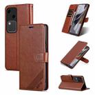 For vivo S18 AZNS Sheepskin Texture Flip Leather Phone Case(Brown) - 1