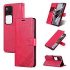 For vivo S18 Pro AZNS Sheepskin Texture Flip Leather Phone Case(Red) - 1