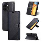 For vivo Y200i 5G / Y38 / T3X AZNS Sheepskin Texture Flip Leather Phone Case(Black) - 1