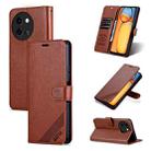 For vivo Y200i 5G / Y38 / T3X AZNS Sheepskin Texture Flip Leather Phone Case(Brown) - 1