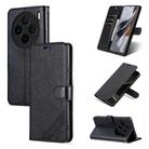 For vivo X100S AZNS Sheepskin Texture Flip Leather Phone Case(Black) - 1