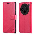 For vivo X100S AZNS Sheepskin Texture Flip Leather Phone Case(Red) - 3