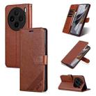 For vivo X100S AZNS Sheepskin Texture Flip Leather Phone Case(Brown) - 1