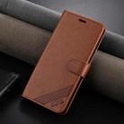 For vivo Y200 5G AZNS Sheepskin Texture Flip Leather Phone Case(Brown) - 2