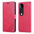 For vivo S19 AZNS Sheepskin Texture Flip Leather Phone Case(Red) - 2