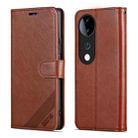 For vivo S19 AZNS Sheepskin Texture Flip Leather Phone Case(Brown) - 2