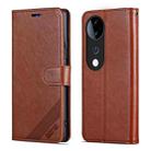 For vivo S19 Pro AZNS Sheepskin Texture Flip Leather Phone Case(Brown) - 2