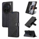 For vivo X100 Ultra AZNS Sheepskin Texture Flip Leather Phone Case(Black) - 1