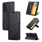 For vivo Y37 / Y37m / Y36t 5G AZNS Sheepskin Texture Flip Leather Phone Case(Black) - 1