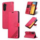 For vivo Y37 / Y37m / Y36t 5G AZNS Sheepskin Texture Flip Leather Phone Case(Red) - 1