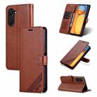 For vivo Y18 / Y18s AZNS Sheepskin Texture Flip Leather Phone Case(Brown) - 1