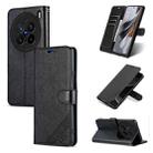 For vivo X200 Pro AZNS Sheepskin Texture Flip Leather Phone Case(Black) - 1