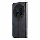 For vivo X200 Pro AZNS Sheepskin Texture Flip Leather Phone Case(Black) - 3