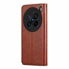 For vivo X200 Pro AZNS Sheepskin Texture Flip Leather Phone Case(Brown) - 3