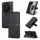 For vivo X200 AZNS Sheepskin Texture Flip Leather Phone Case(Black) - 1