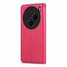 For vivo X200 AZNS Sheepskin Texture Flip Leather Phone Case(Red) - 3