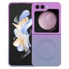 For Samsung Galaxy Z Flip5 Liquid TPU Silicone Gradient MagSafe Phone Case(Purple Grey) - 1