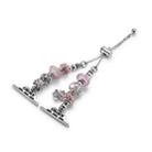 Bead Bracelet Metal Watch Band For Apple Watch SE 2022 44mm(Pink Heart) - 3