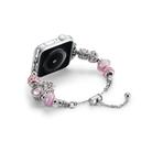 Bead Bracelet Metal Watch Band For Apple Watch 4 40mm(Pink Heart) - 2