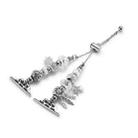 Bead Bracelet Metal Watch Band For Apple Watch 9 45mm(Silver Star) - 3