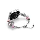 Bead Bracelet Metal Watch Band For Apple Watch Series 10 42mm(Pink Heart) - 2