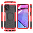 For Motorola Moto G Power 5G 2023 Tire Texture TPU + PC Phone Case with Holder(Red) - 2