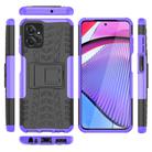 For Motorola Moto G Power 5G 2023 Tire Texture TPU + PC Phone Case with Holder(Purple) - 2