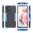 For Xiaomi Redmi Note 12 4G Global Tire Texture TPU + PC Phone Case with Holder(Blue) - 2