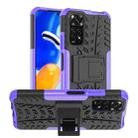 For Xiaomi Redmi Note 12S / 11S / 11 Tire Texture TPU + PC Phone Case with Holder(Purple) - 1