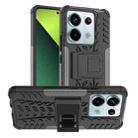 For Xiaomi Redmi Note 13 Pro 5G Global Tire Texture TPU + PC Phone Case with Holder(Black) - 1