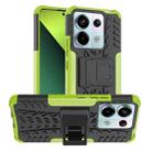 For Xiaomi Redmi Note 13 Pro 5G Global Tire Texture TPU + PC Phone Case with Holder(Green) - 1