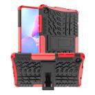 For Lenovo Tab M8 4th Gen Tire Texture TPU + PC Tablet Case with Holder(Red) - 1