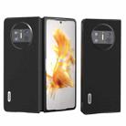 For Huawei Mate X3 ABEEL Genuine Leather Wave Black Edge Phone Case(Black) - 1
