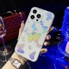 For iPhone 14 Pro Little Star Series Glitter Powder TPU Phone Case(Butterflies) - 1