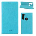 For Motorola Moto G8 ViLi DMX-54 Shockproof TPU + PU Leather Magnetic Attraction Horizontal Flip Protective Case with Card Slots & Holder(Blue) - 1