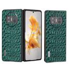 For Huawei Mate X3 ABEEL Genuine Leather Sky Series Black Edge Phone Case(Green) - 1