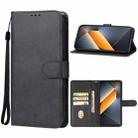 For Tecno Pova 6 Pro Leather Phone Case(Black) - 1