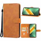 For Tecno Pova 6 Leather Phone Case(Brown) - 1